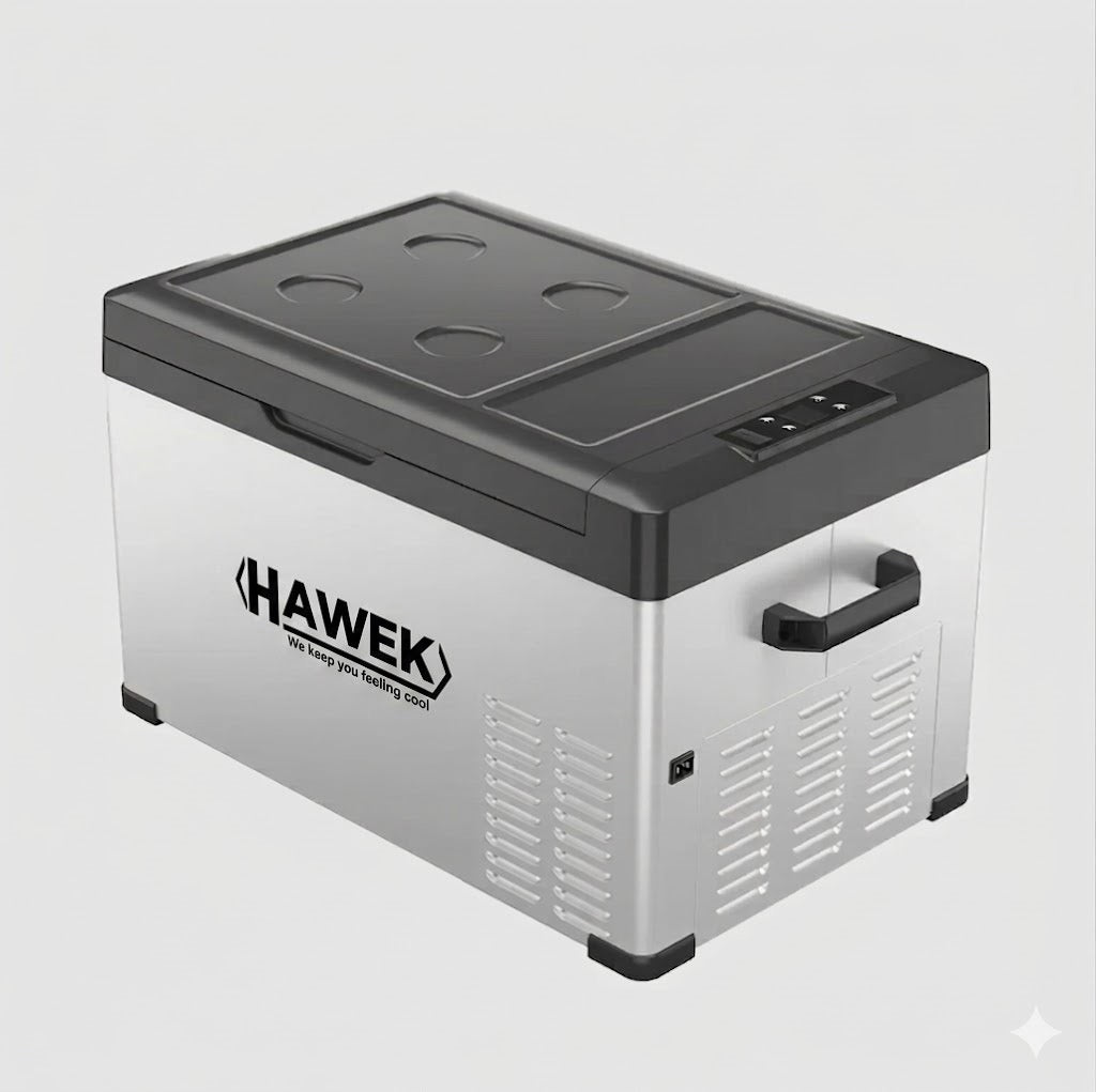 Портативен компресорен хладилник HAWEK 30L – 12V / 24V / 220V | Охлаждане и замразяване навсякъде , модел: С30